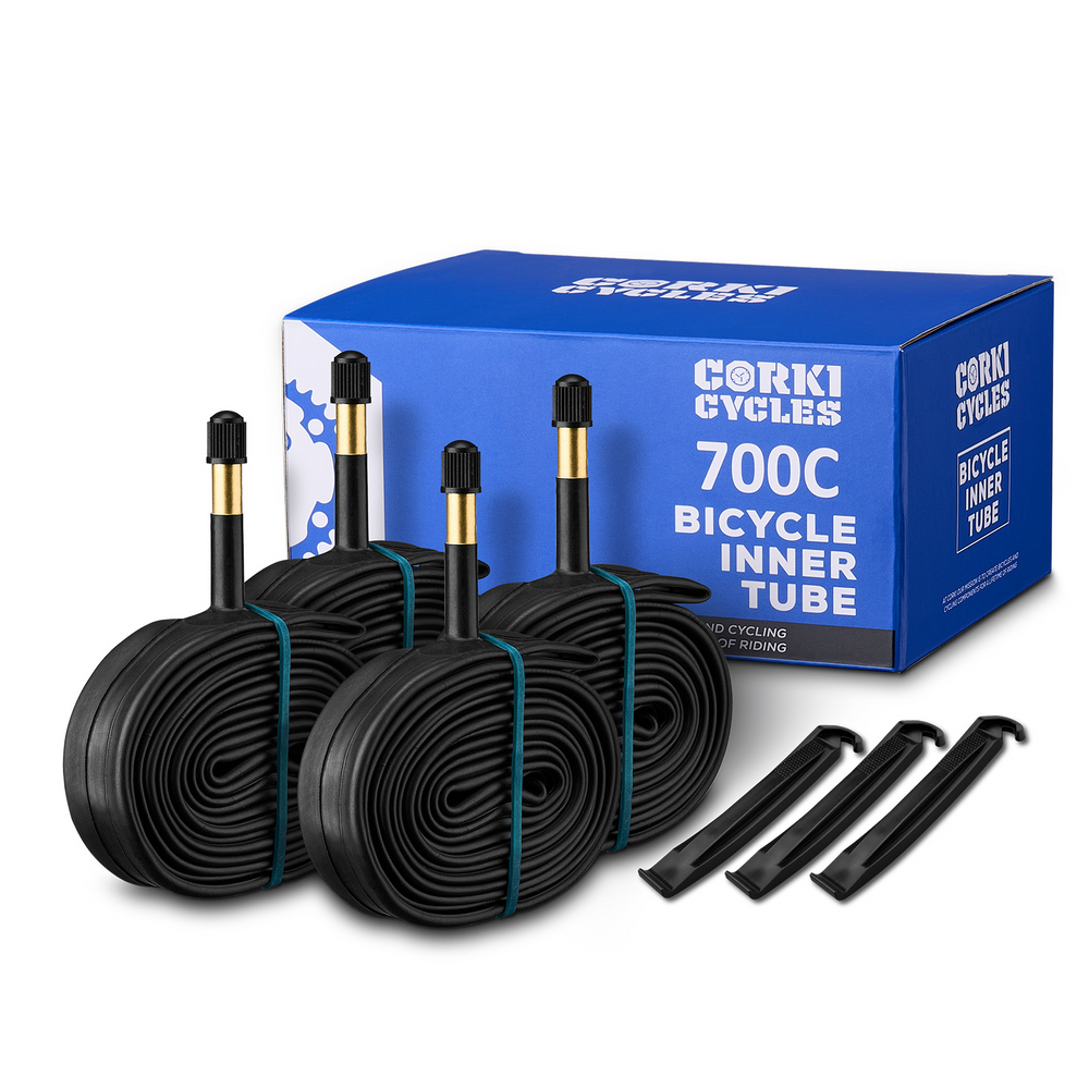 700C Road Bike Tubes Presta Valve 48mm 60mm 2 Pack Corki Cycles