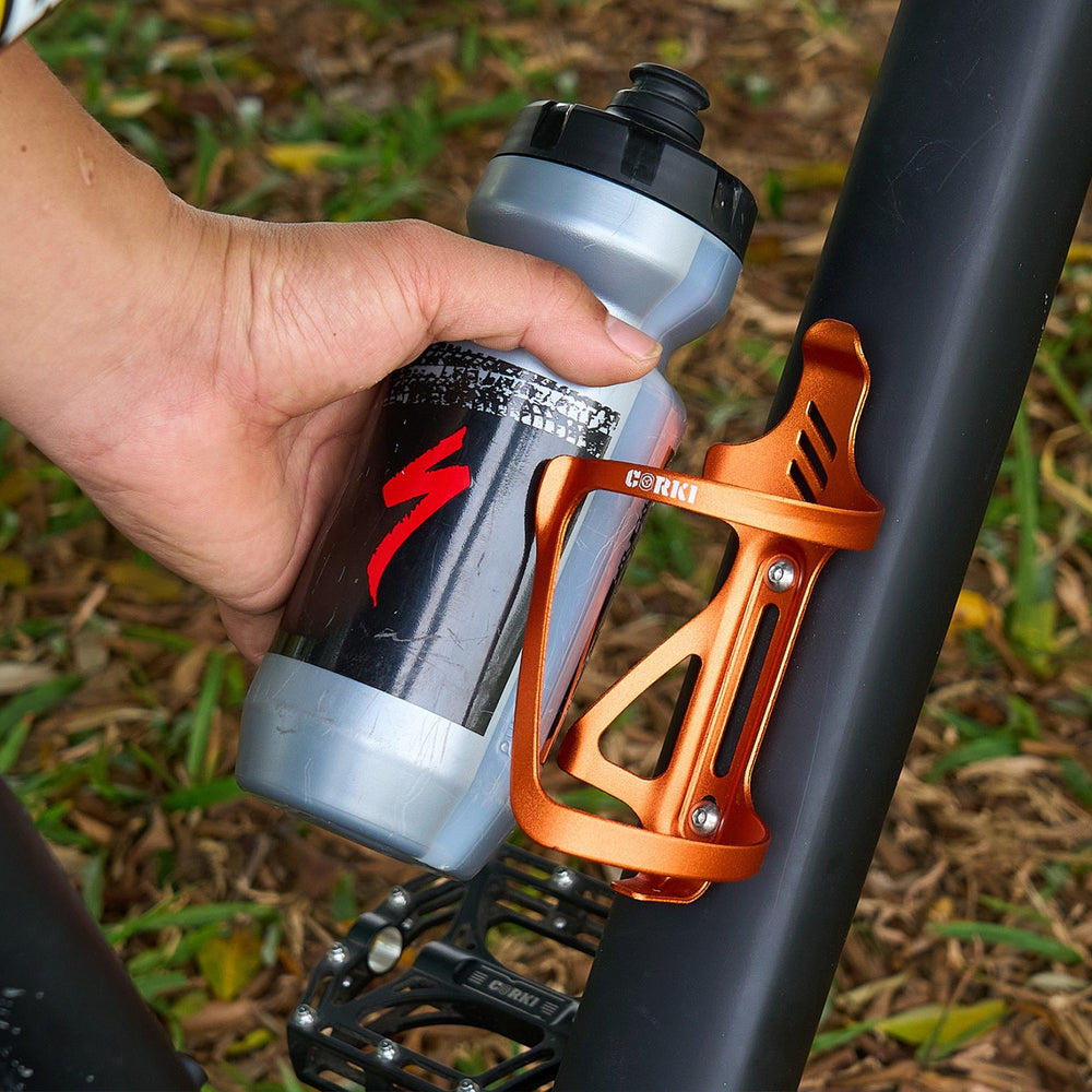 
                  
                    Aluminum Bicycle Water Bottle Cage - Left Side Cage - Corki Cycles
                  
                