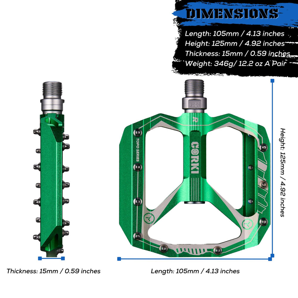 
                  
                    TOPO Extra Large Flat Platform Mountain Bike Pedals - Corki Cycles
                  
                