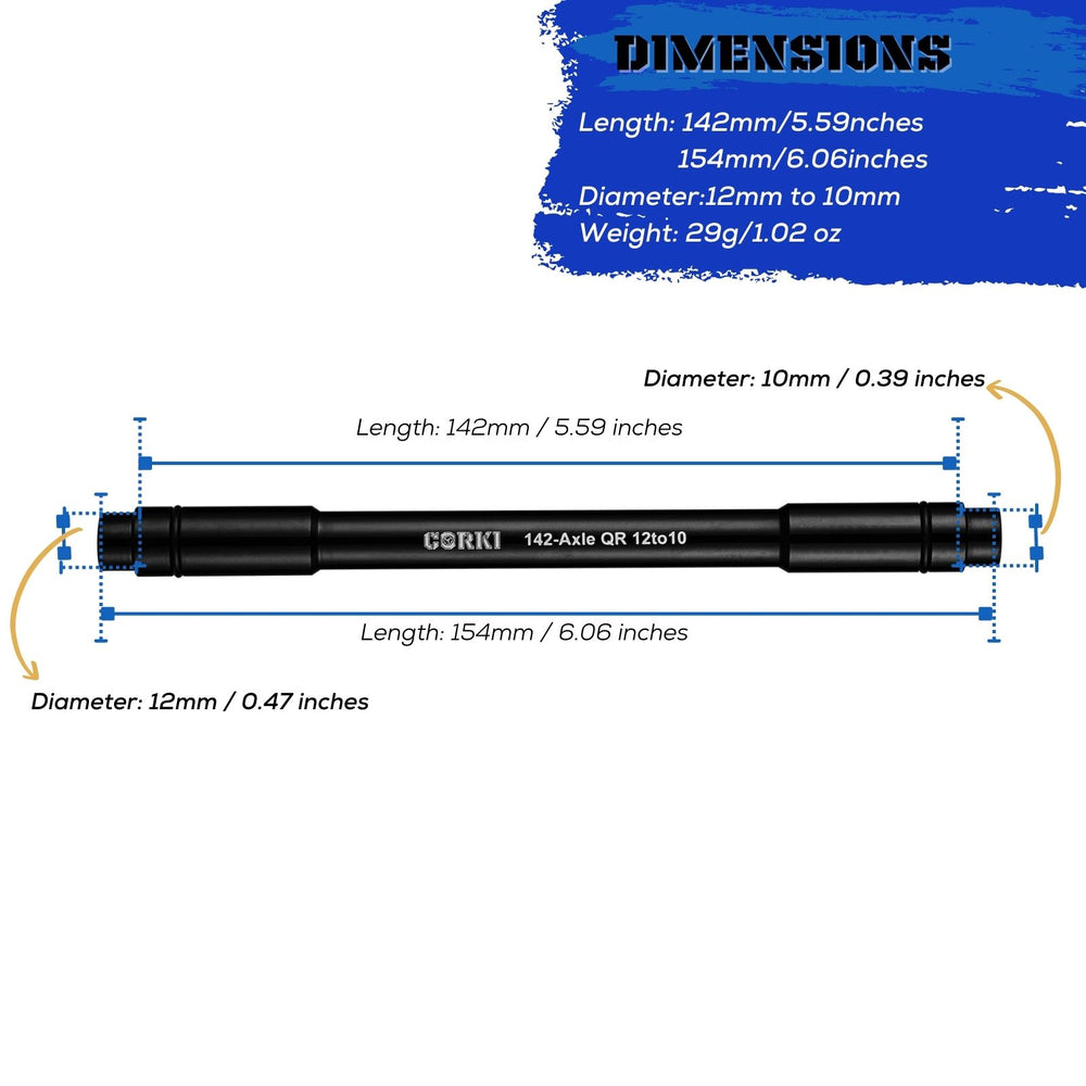 
                  
                    Thru Axle Adapter 12mm to 10mm - Corki Cycles
                  
                