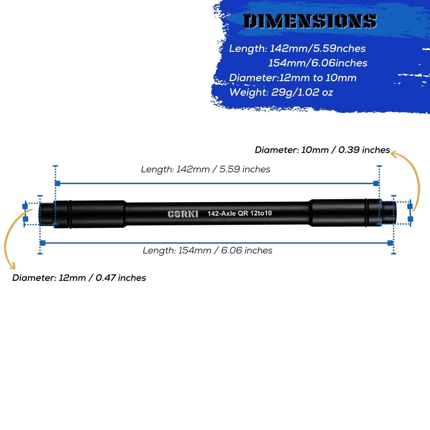 
                  
                    Thru Axle Adapter 12mm to 10mm - Corki Cycles
                  
                